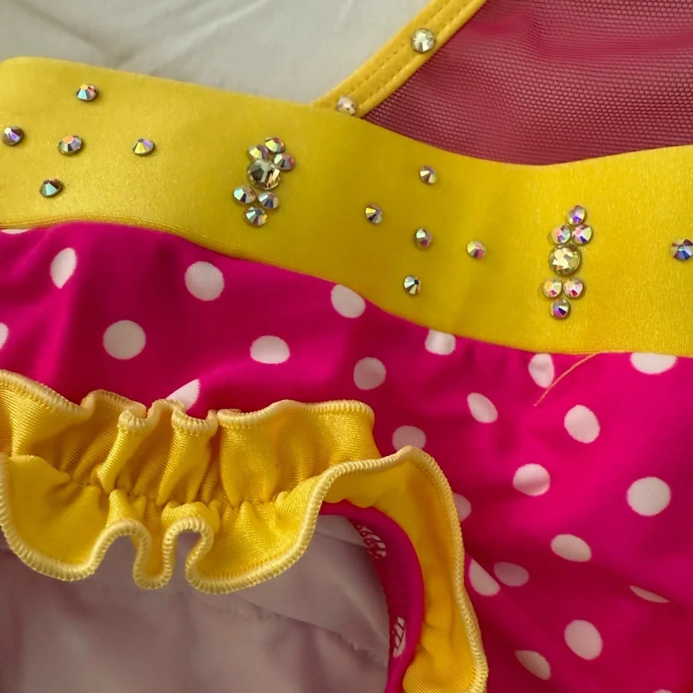 Pink and Yellow Polka Dot Kids Costume